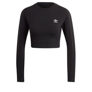 Adidas Black Long Sleeve Crop Top